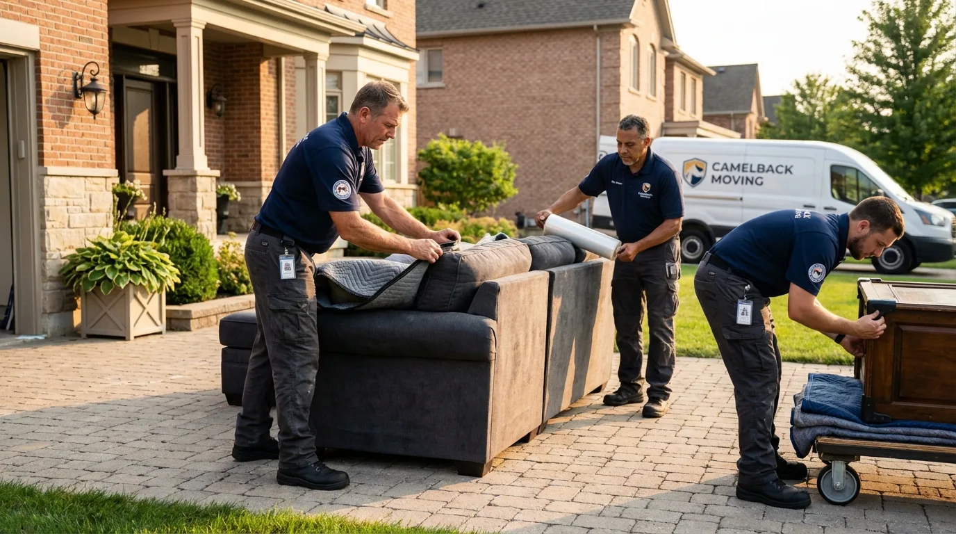 Large estate moving crew wrapping furniture in Caruthersville, MO